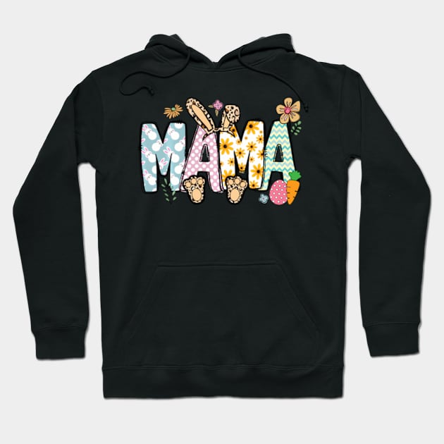 Leopard Floral Mama Bunny HapEaster Mother'S Day Eggs Hoodie by Ro Go Dan